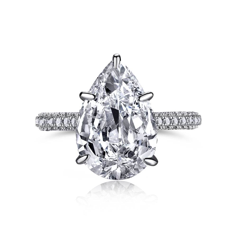 Ethereal Teardrop Sterling Silver Ring