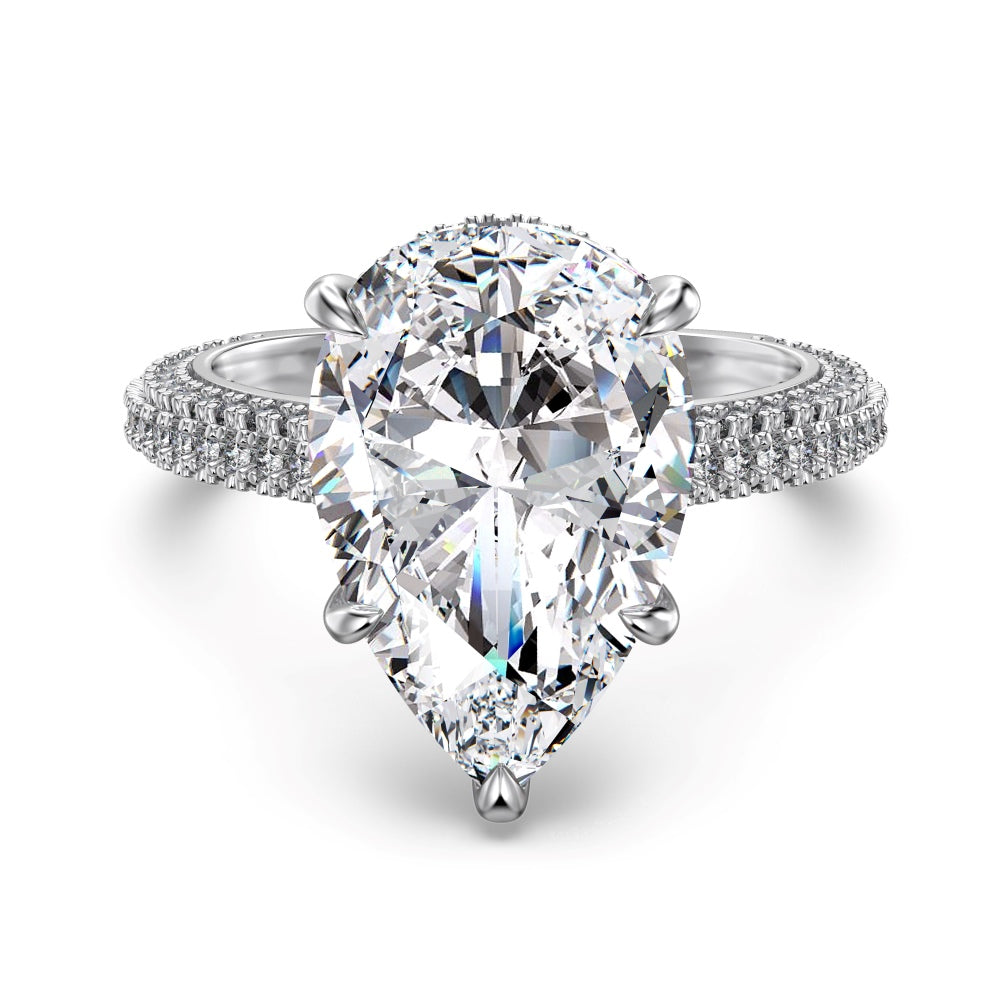 Ethereal Teardrop Sterling Silver Ring