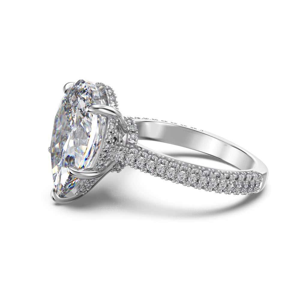 Ethereal Teardrop Sterling Silver Ring