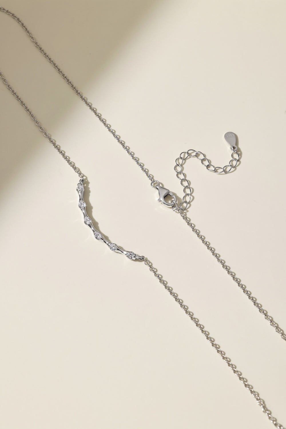 Subtle Curve Sterling Silver Necklace