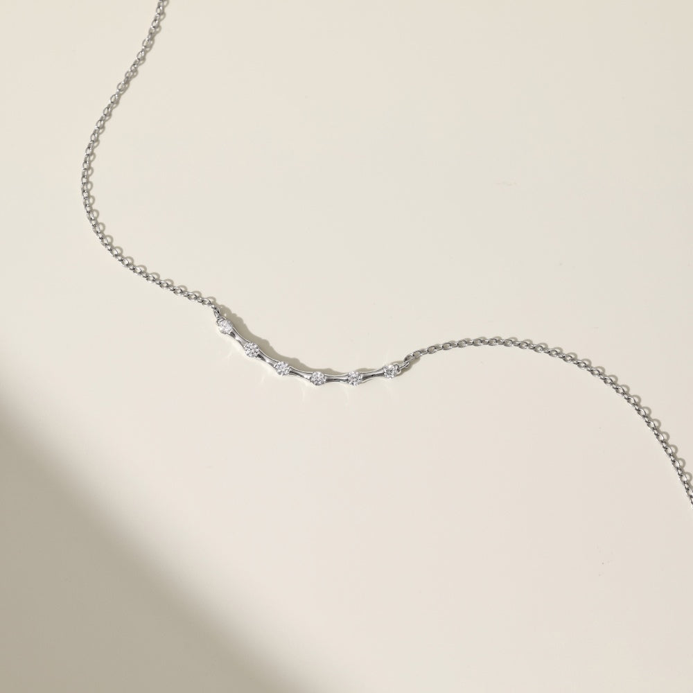 Subtle Curve Sterling Silver Necklace