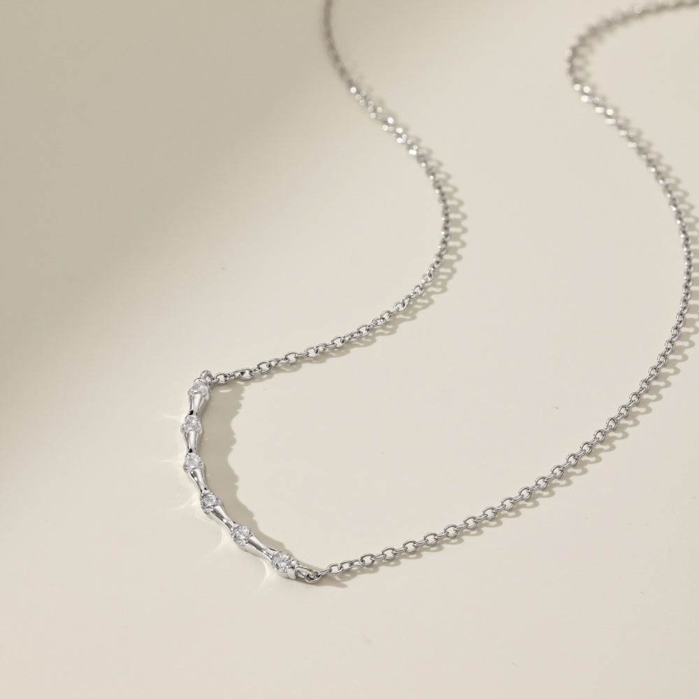 Subtle Curve Sterling Silver Necklace