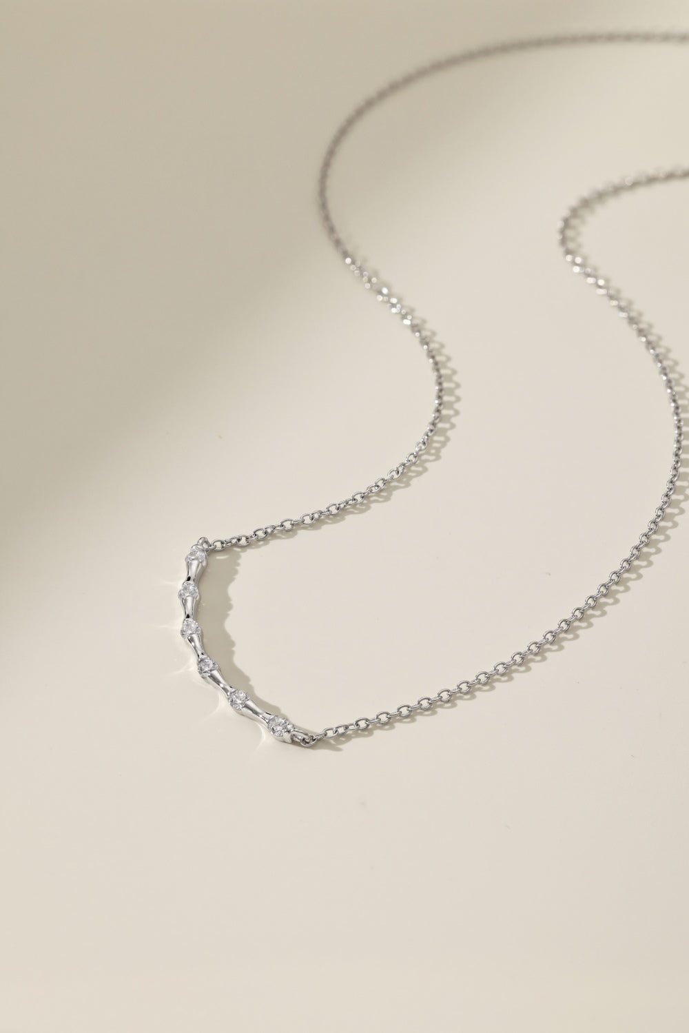 Subtle Curve Sterling Silver Necklace