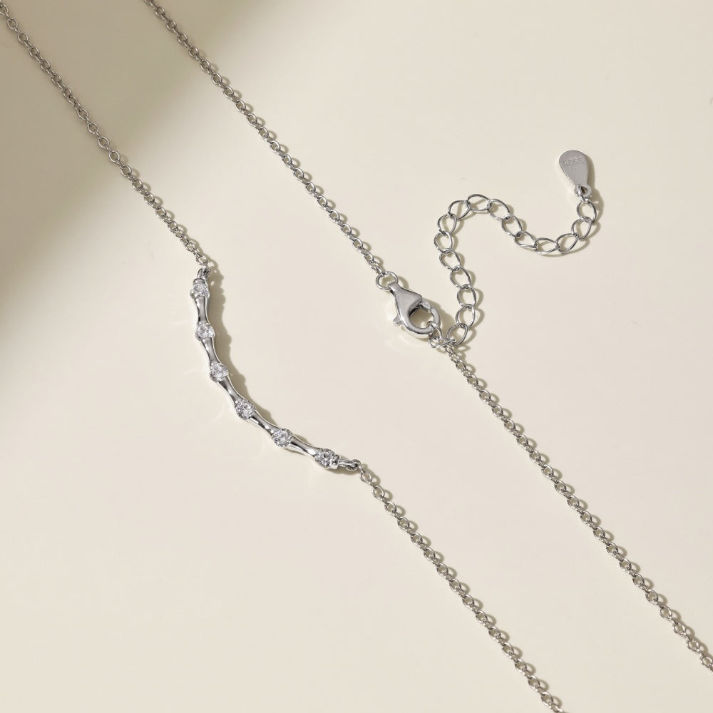 Subtle Curve Sterling Silver Necklace