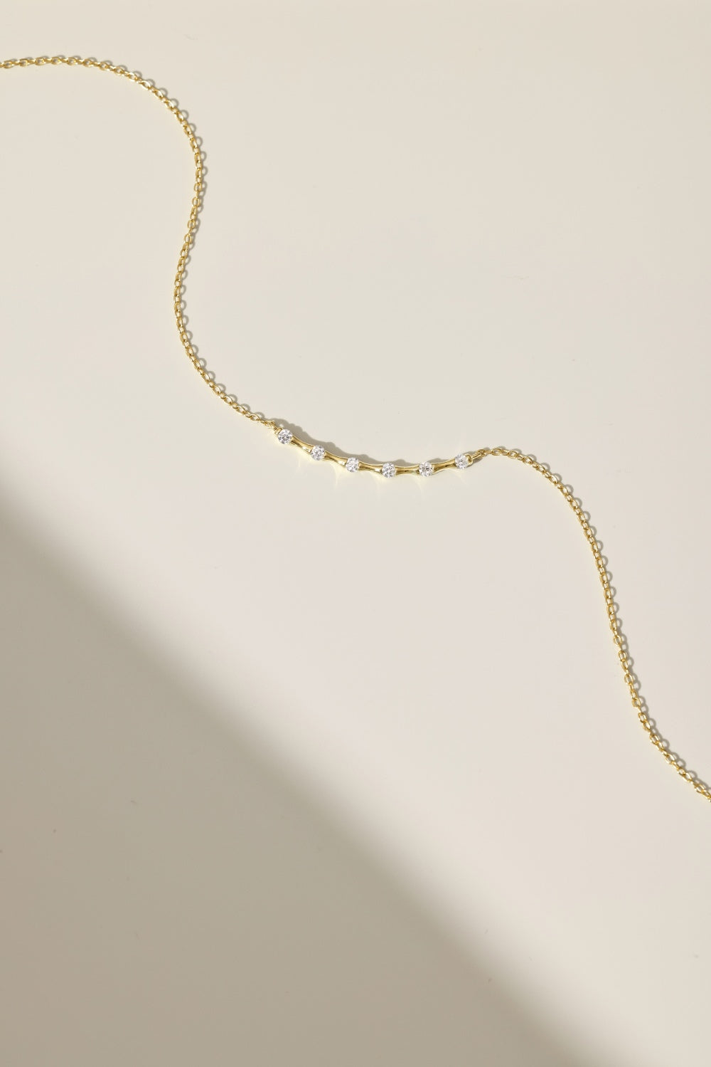 Subtle Curve 18K Gold Plated Sterling Silver Necklace