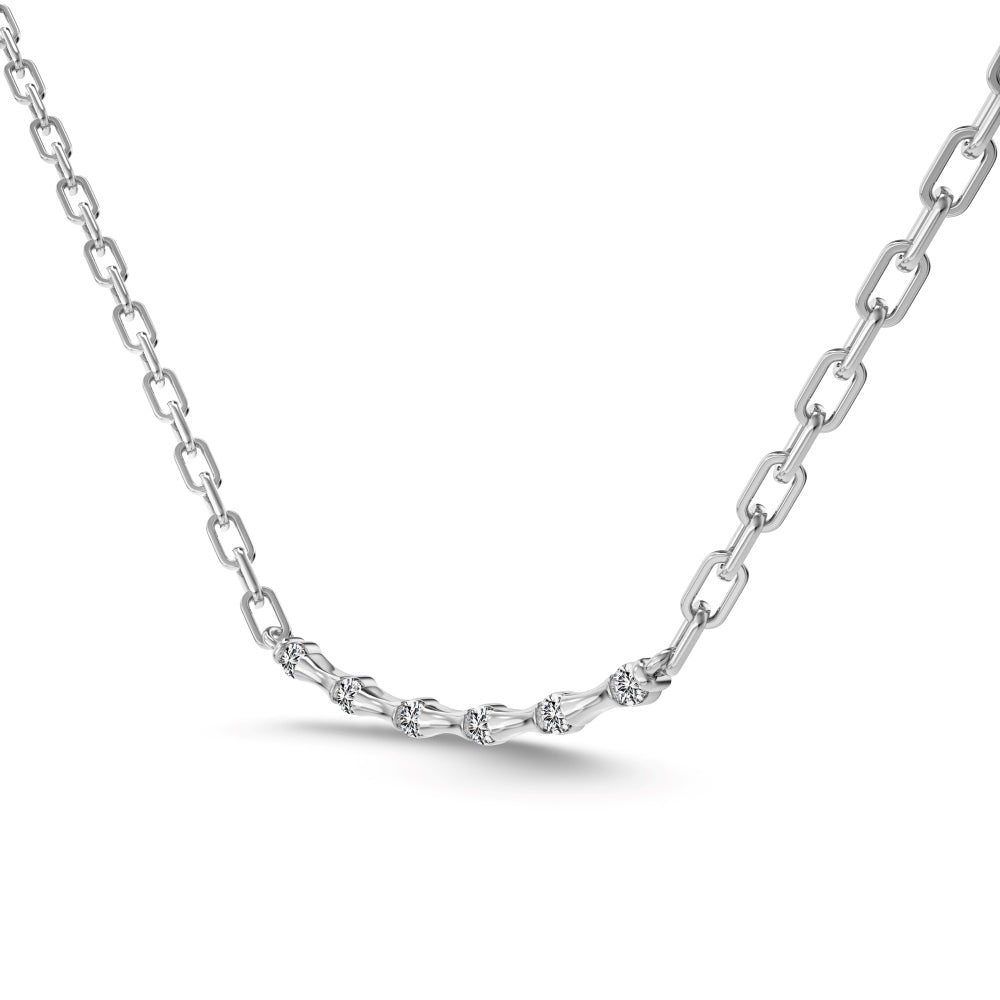 Subtle Curve Sterling Silver Necklace