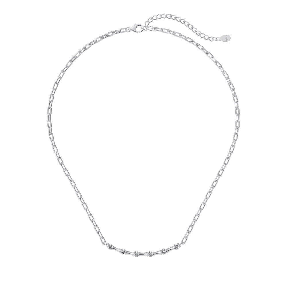Subtle Curve Sterling Silver Necklace