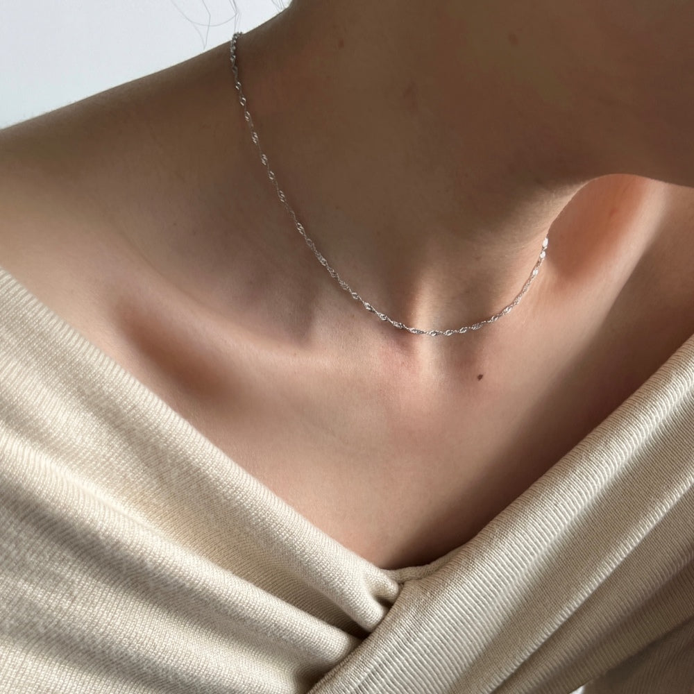 Simple Chain Sterling Silver Necklace