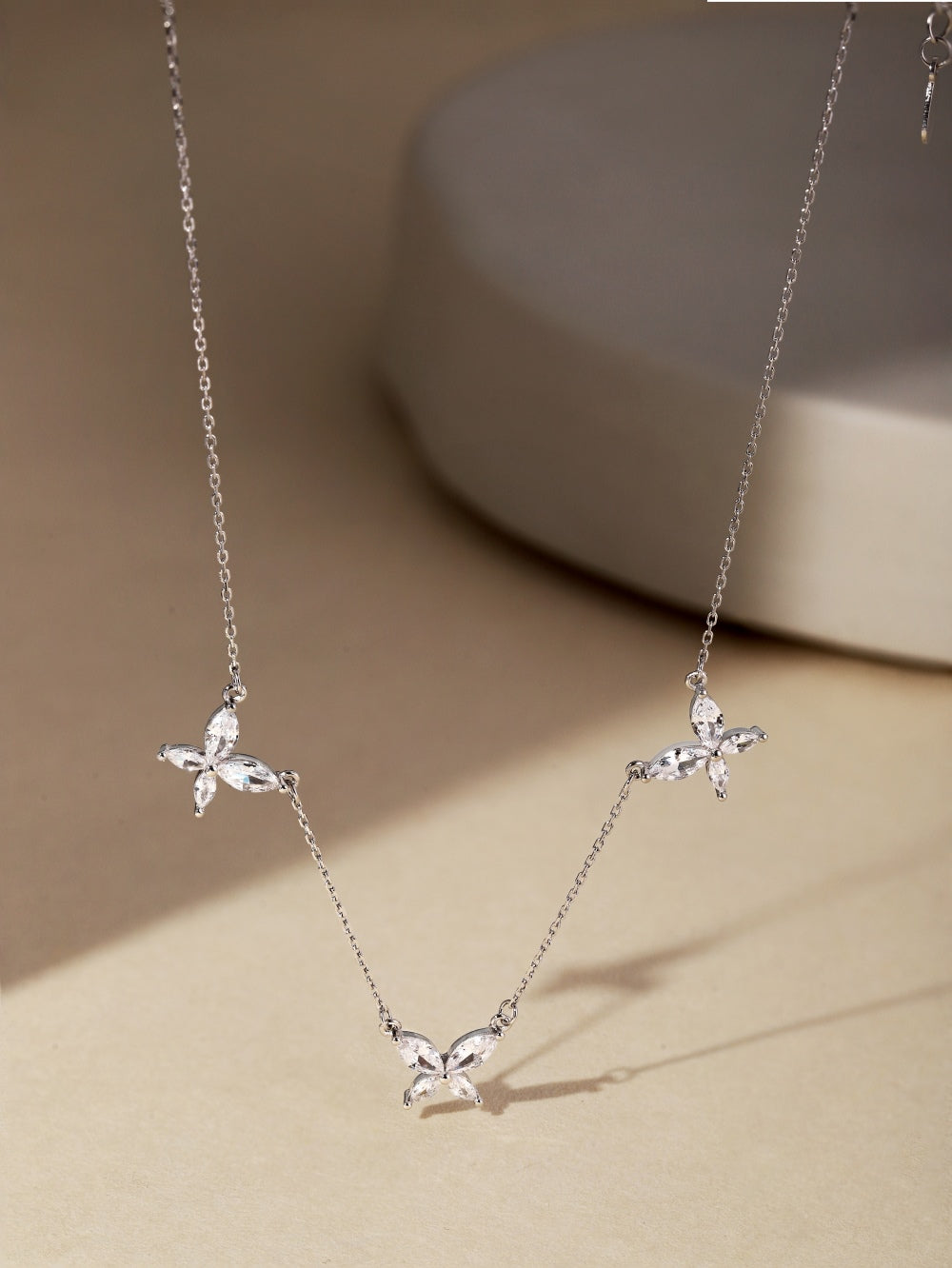 Flutter Trio Sterling Silver Necklace