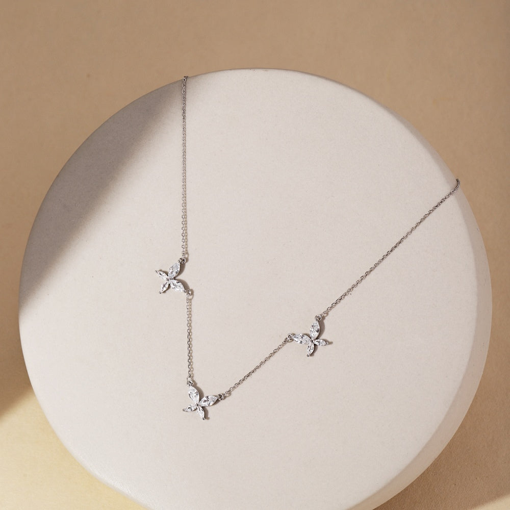 Flutter Trio Sterling Silver Necklace