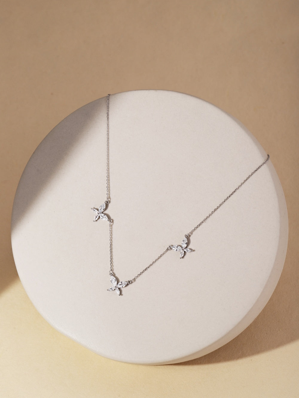 Flutter Trio Sterling Silver Necklace