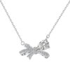 Bow cute sterling silver jewellery necklace