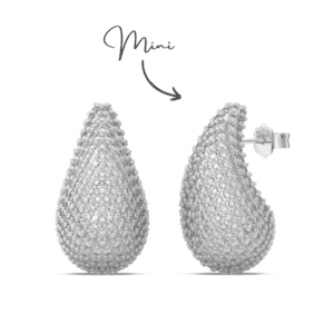 Mini Raindrop Sterling Silver Stud Earrings