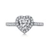 Etheral love heart ring