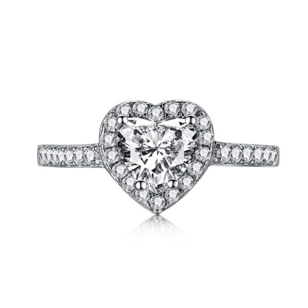 Etheral love heart ring