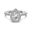 teardrop engagement ring sterling silver