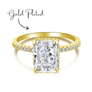 Cushion Cut engagement ring sterling silver cubic zirconia