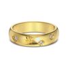 gold plated band pandora ring sterling silver