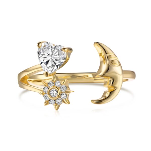 pandora silver rings star ring gold plated